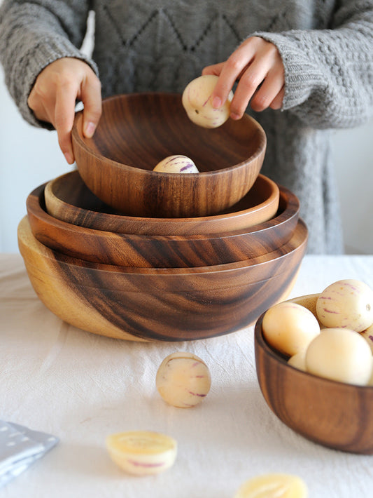 Wooden Fruit & Salad Bowl